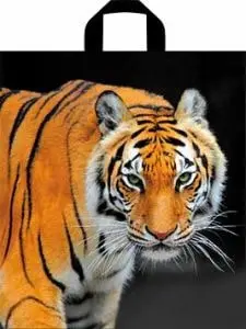 пакет петля с фотопечатью тигра