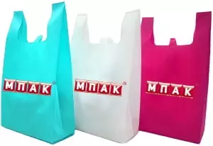 Цветные пакеты майка с печатью логотипа
